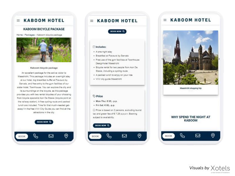 Example of a partnership between Hotel Kaboom Maastricht and a local bike rental provider.